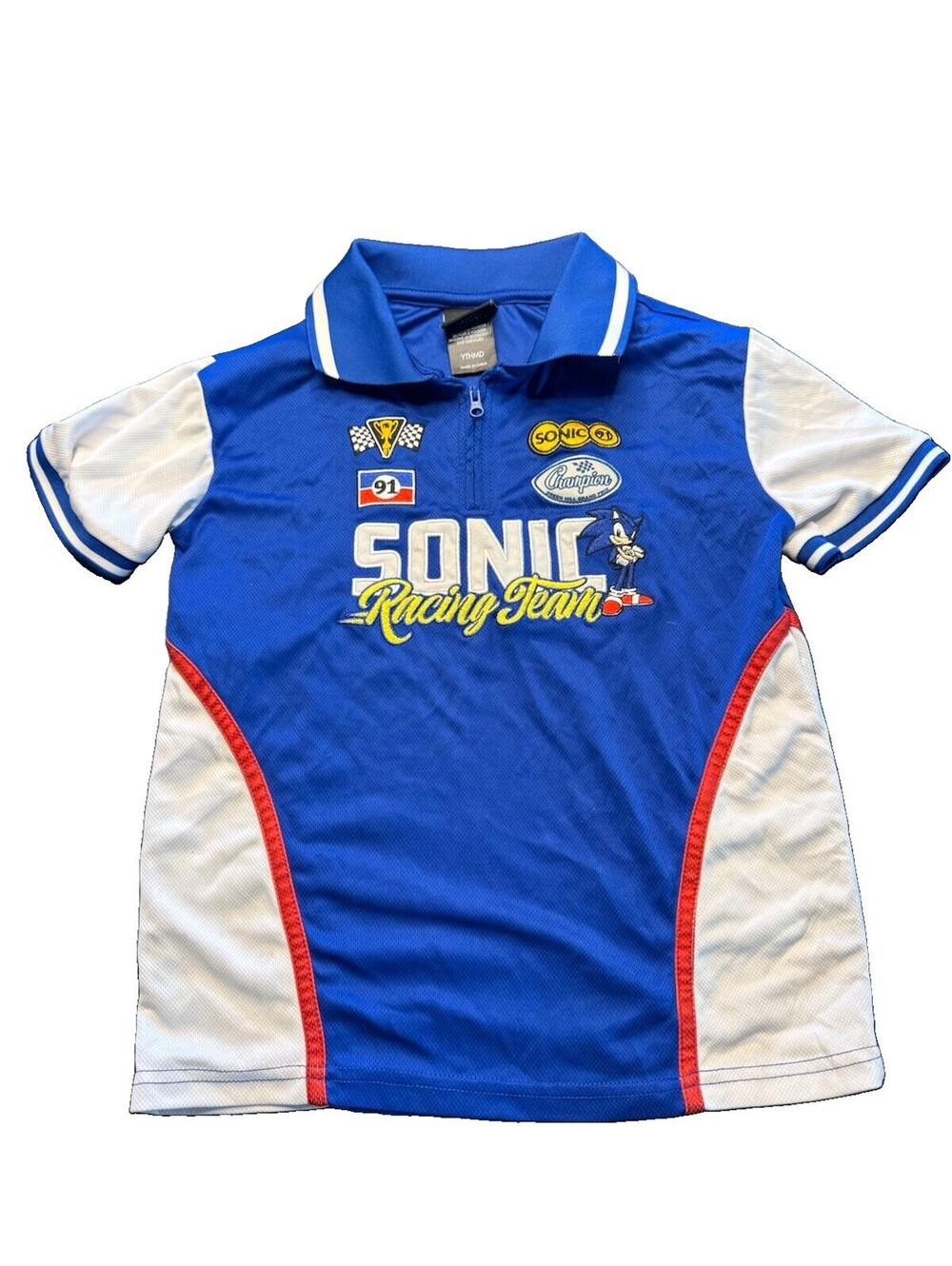 Sonic the Hedghog Racing Team  Soccer  Jersey Shirt Size Medium Sega